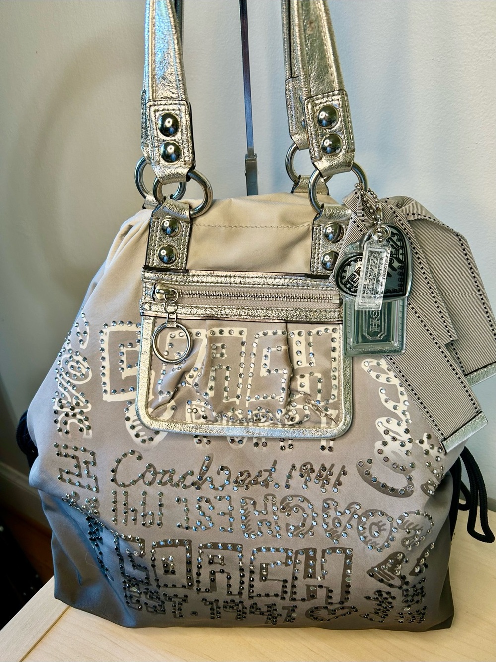 Poach Poppy Ombré Rhinestone Storypatch Spotlight Tote 15312